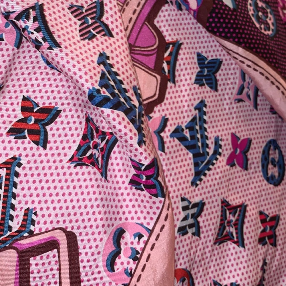 Pop Monogram Silk Square - Picture 2 of 5